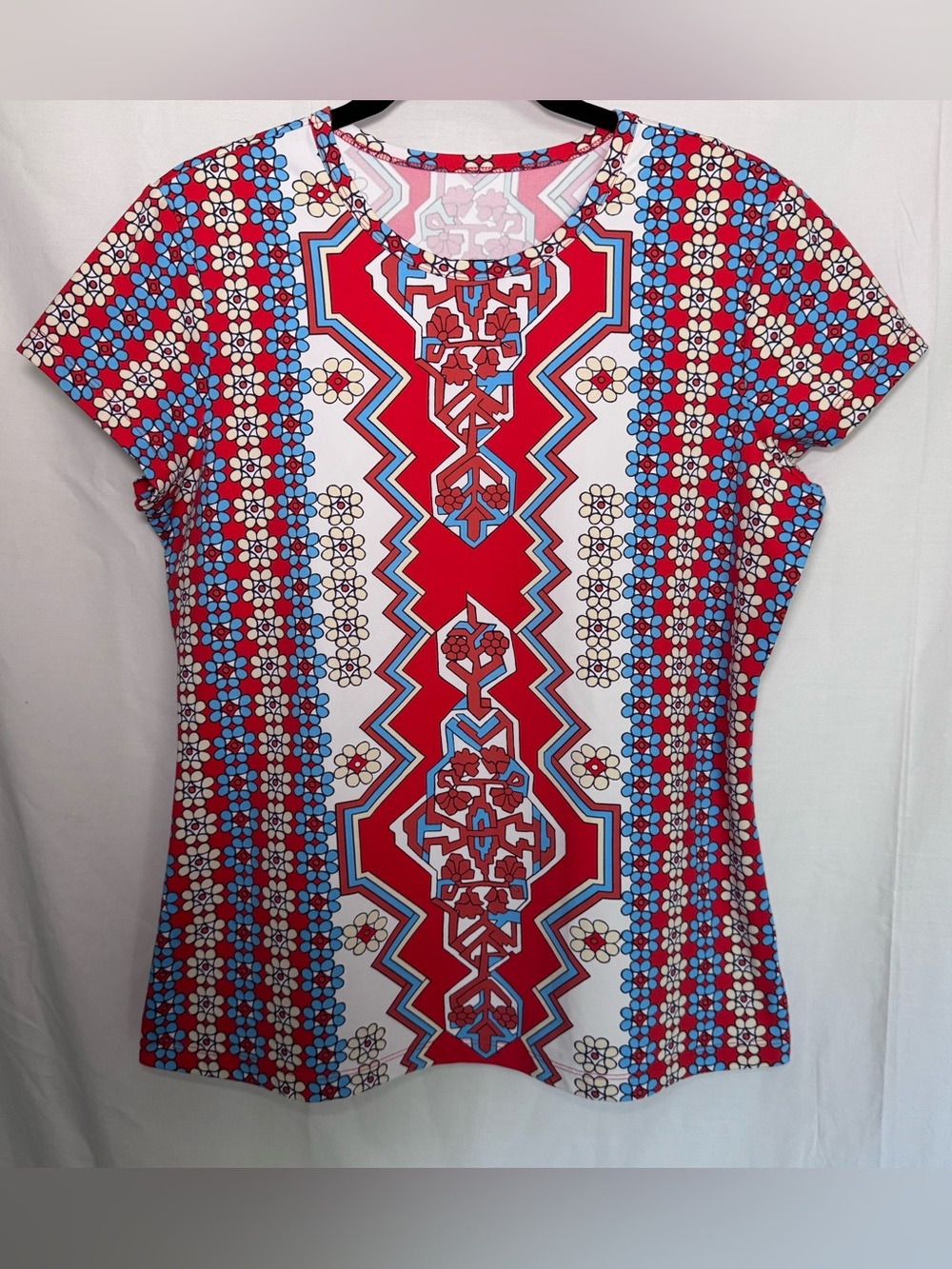 J.McLaughlin Catalina Cloth Geometric Floral Top Size L